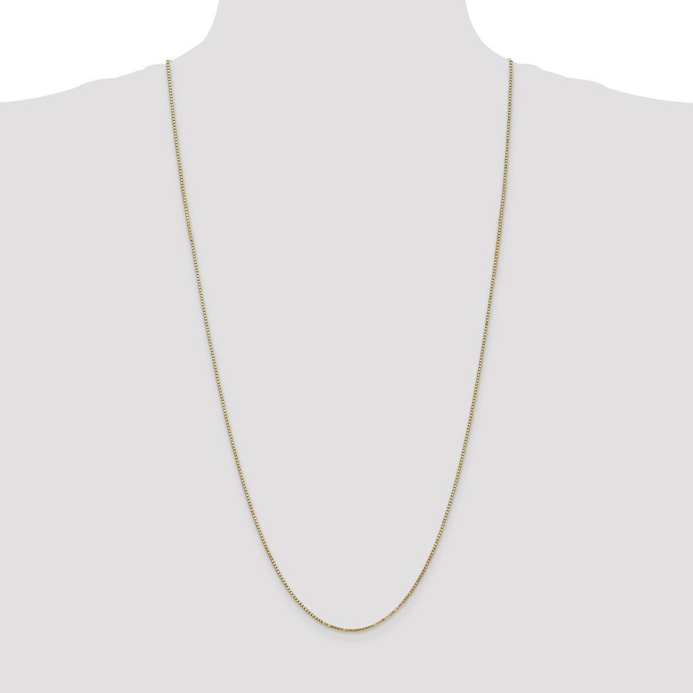 14K Yellow Gold 30" Box Chain Necklace with Lobster Clasp - 1.4mm by Oro Pregiato