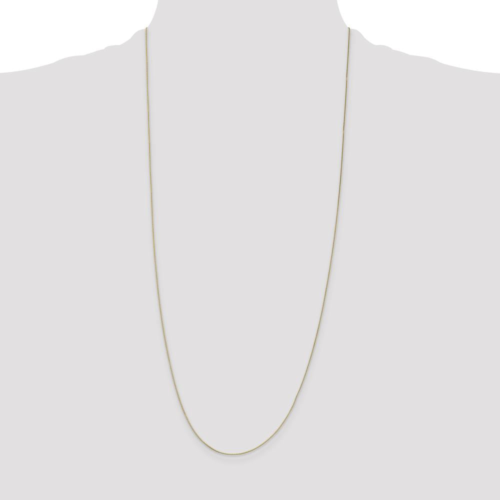 14K Yellow Gold 30" Box Chain Necklace with Spring Ring Clasp by Oro Pregiato