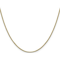 14K Yellow Gold 30" Box Chain with Lobster Clasp - 0.9mm Width by Oro Pregiato