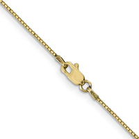 14K Yellow Gold 30" Box Chain with Lobster Clasp - 0.9mm Width by Oro Pregiato