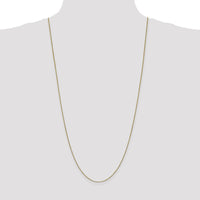 14K Yellow Gold 30" Box Chain with Lobster Clasp - 0.9mm Width by Oro Pregiato