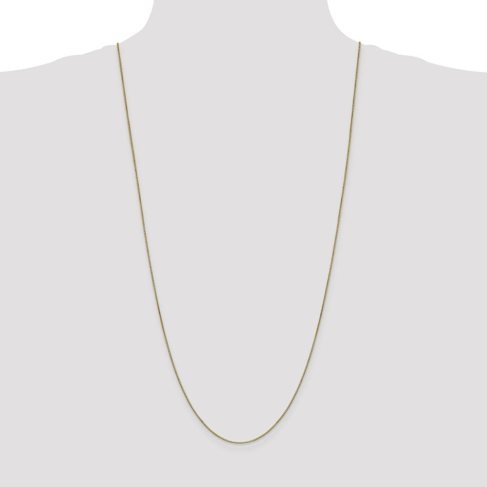 14K Yellow Gold 30" Box Chain with Lobster Clasp - 0.9mm Width by Oro Pregiato