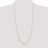 14K Yellow Gold 30" Box Chain with Spring Ring Clasp - 0.7mm Width by Oro Pregiato