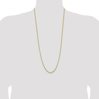 14K Yellow Gold 30" Byzantine Chain Necklace - 2mm Width by Oro Pregiato