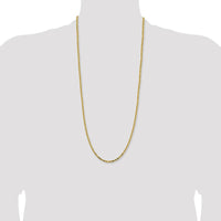 14K Yellow Gold 30" Byzantine Chain Necklace - Handcrafted with Polished Finish and Lobster Clasp by Oro Pregiato