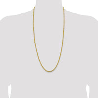 14K Yellow Gold 30" Byzantine Chain Necklace with Lobster Clasp by Oro Pregiato
