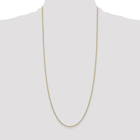 14K Yellow Gold 30" Cable Link Chain - 1.6mm Round Open Link with Lobster Clasp by Oro Pregiato