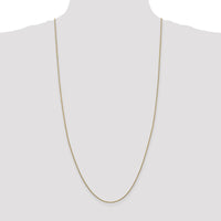 14K Yellow Gold 30" Cable Link Chain with Lobster Clasp - 1.4mm Width by Oro Pregiato
