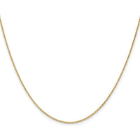 14K Yellow Gold 30" Diamond-Cut Cable Chain - 1.2mm Width by Oro Pregiato