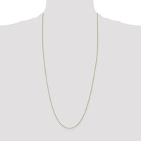14K Yellow Gold 30" Diamond-Cut Cable Chain - 1.2mm Width by Oro Pregiato
