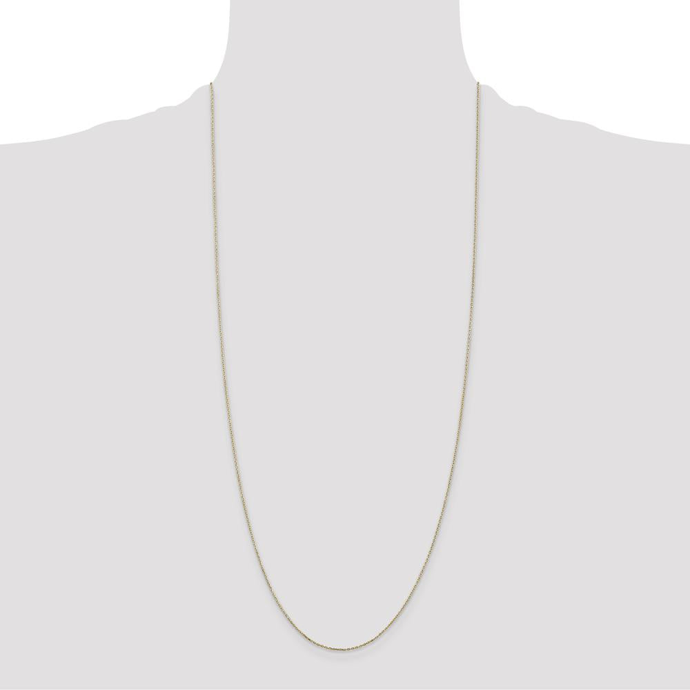 14K Yellow Gold 30" Diamond-Cut Cable Chain Necklace by Oro Pregiato