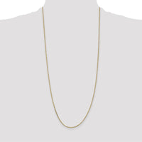 14K Yellow Gold 30" Diamond-Cut Cable Chain Necklace with Lobster Clasp by Oro Pregiato
