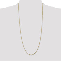 14K Yellow Gold 30" Diamond-Cut Cable Chain with Lobster Clasp - 1.45mm Width by Oro Pregiato