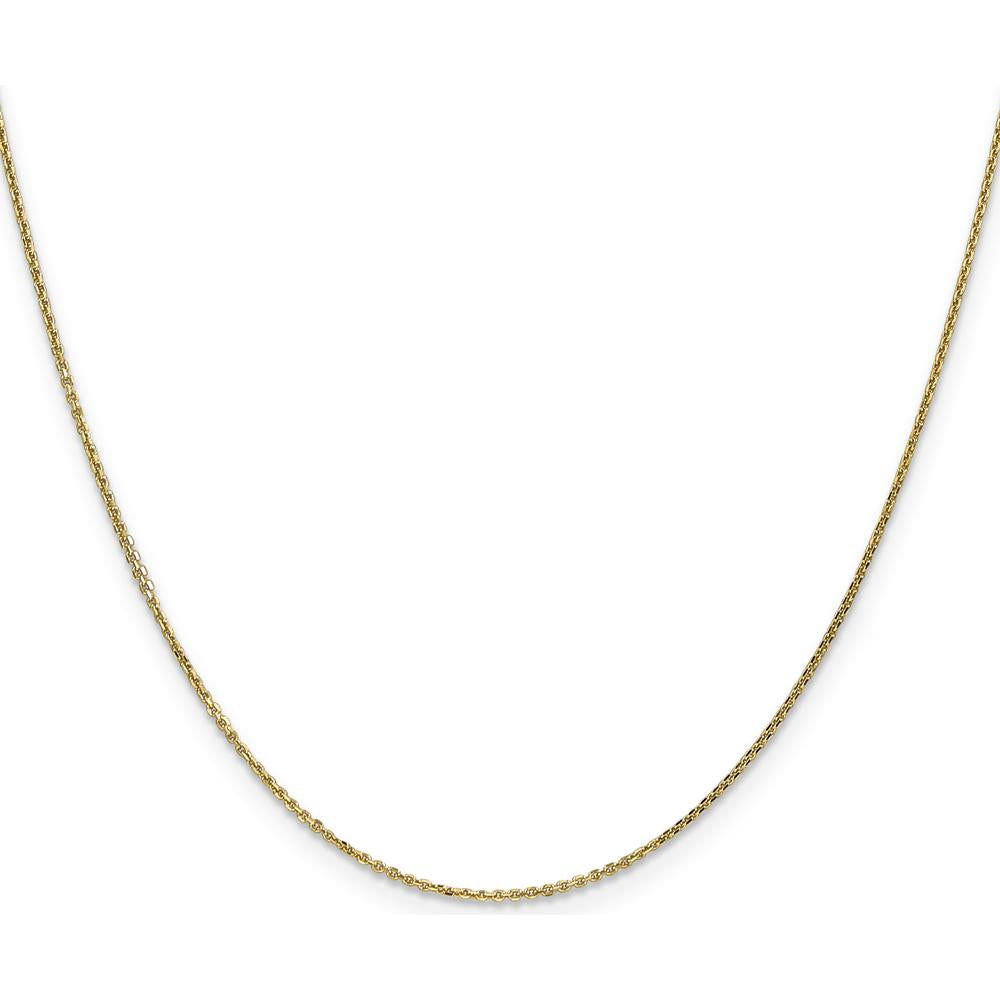 14K Yellow Gold 30" Diamond-Cut Cable Chain with Lobster Clasp by Oro Pregiato