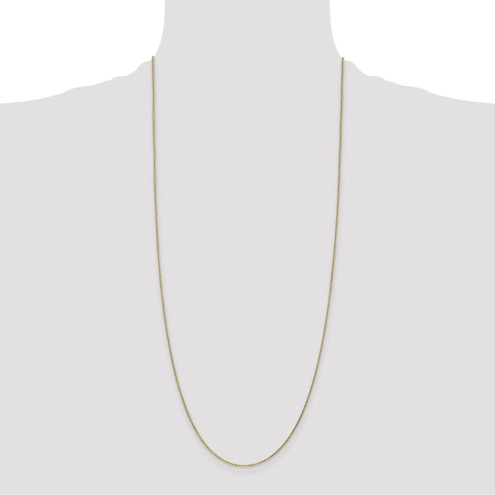 14K Yellow Gold 30" Diamond-Cut Cable Chain with Lobster Clasp by Oro Pregiato