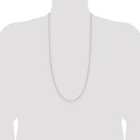 14K Yellow Gold 30" Diamond-Cut Forzantine Cable Chain - 0.8mm Width by Oro Pregiato
