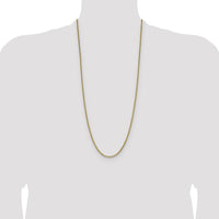 14K Yellow Gold 30" Diamond-Cut French Link Chain Necklace by Oro Pregiato