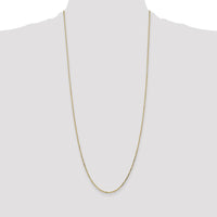 14K Yellow Gold 30" Diamond-Cut Open Link Cable Chain with Lobster Clasp by Oro Pregiato