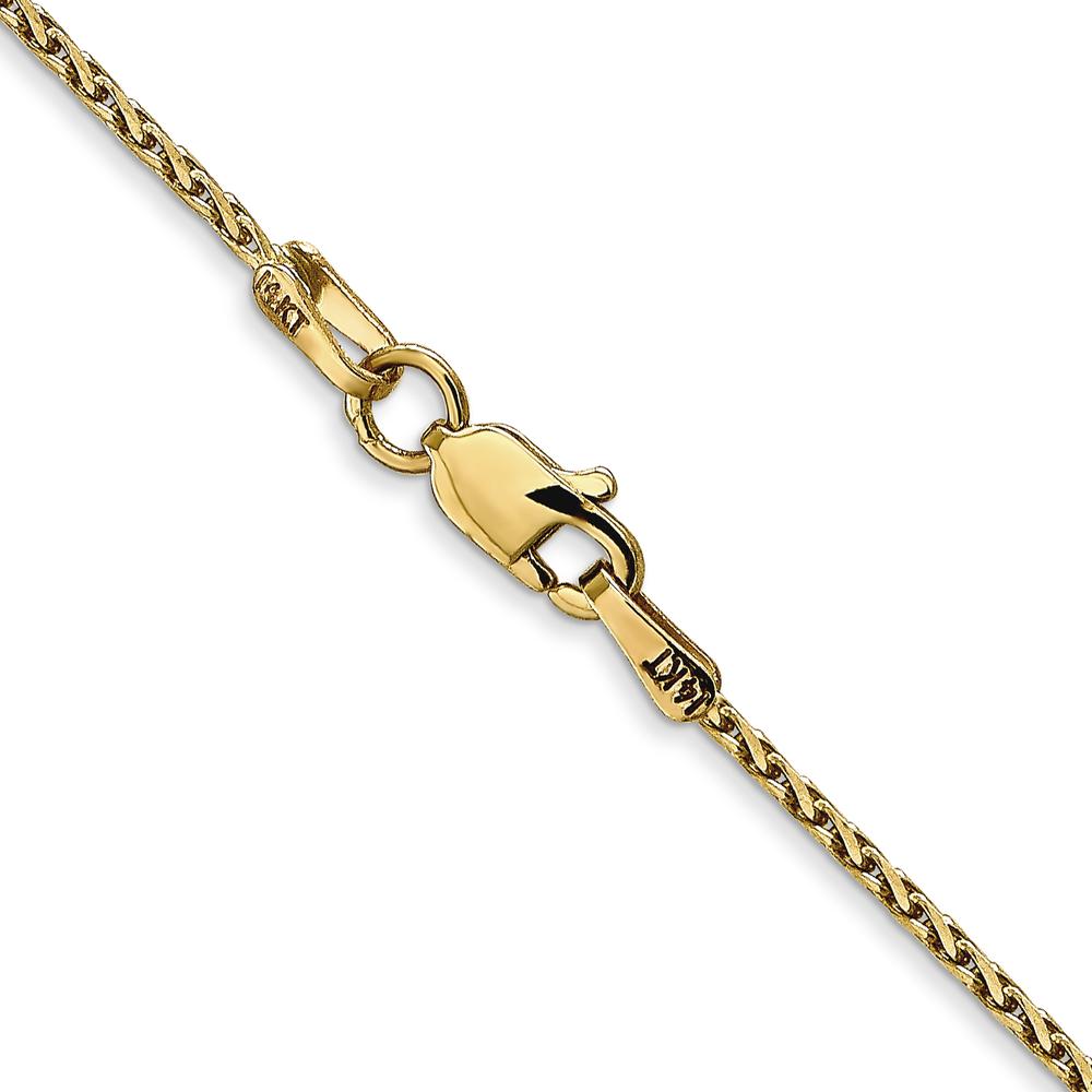 14K Yellow Gold 30" Diamond-Cut Parisian Wheat Chain - 1.5mm Width by Oro Pregiato