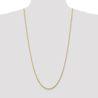 14K Yellow Gold 30" Diamond-Cut Quadruple Rope Chain Necklace - Polished Finish by Oro Pregiato