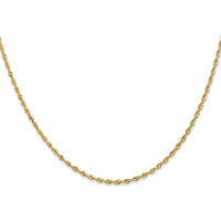 14K Yellow Gold 30" Diamond-Cut Quadruple Rope Chain with Lobster Clasp - 1.85mm Width by Oro Pregiato