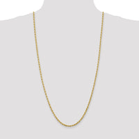 14K Yellow Gold 30" Diamond-Cut Quadruple Rope Chain with Lobster Clasp - 3.35mm Width by Oro Pregiato