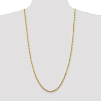 14K Yellow Gold 30" Diamond-Cut Quadruple Rope Chain with Lobster Clasp - 4.5mm Width by Oro Pregiato