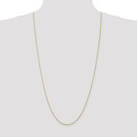 14K Yellow Gold 30" Diamond-cut Rope Chain - 1.5mm Width by Oro Pregiato