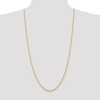 14K Yellow Gold 30" Diamond-Cut Rope Chain - 2.25mm Width with Lobster Clasp by Oro Pregiato
