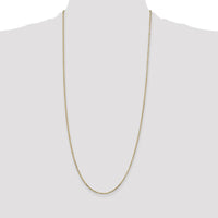 14K Yellow Gold 30" Diamond-Cut Round Open Link Cable Chain - 1.8mm Width by Oro Pregiato