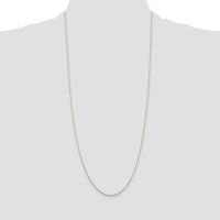 14K Yellow Gold 30" Diamond-Cut Round Open Link Cable Chain Necklace - 0.8mm Width by Oro Pregiato