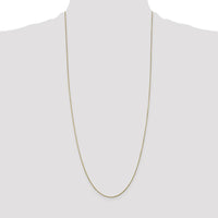 14K Yellow Gold 30" Diamond-Cut Round Open Link Cable Chain with Lobster Clasp by Monteluci Fine Jewelry