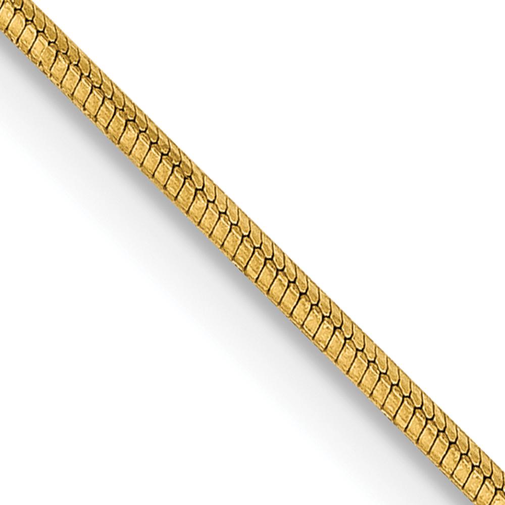 14K Yellow Gold 30" Diamond-Cut Snake Chain with Lobster Clasp by Oro Pregiato