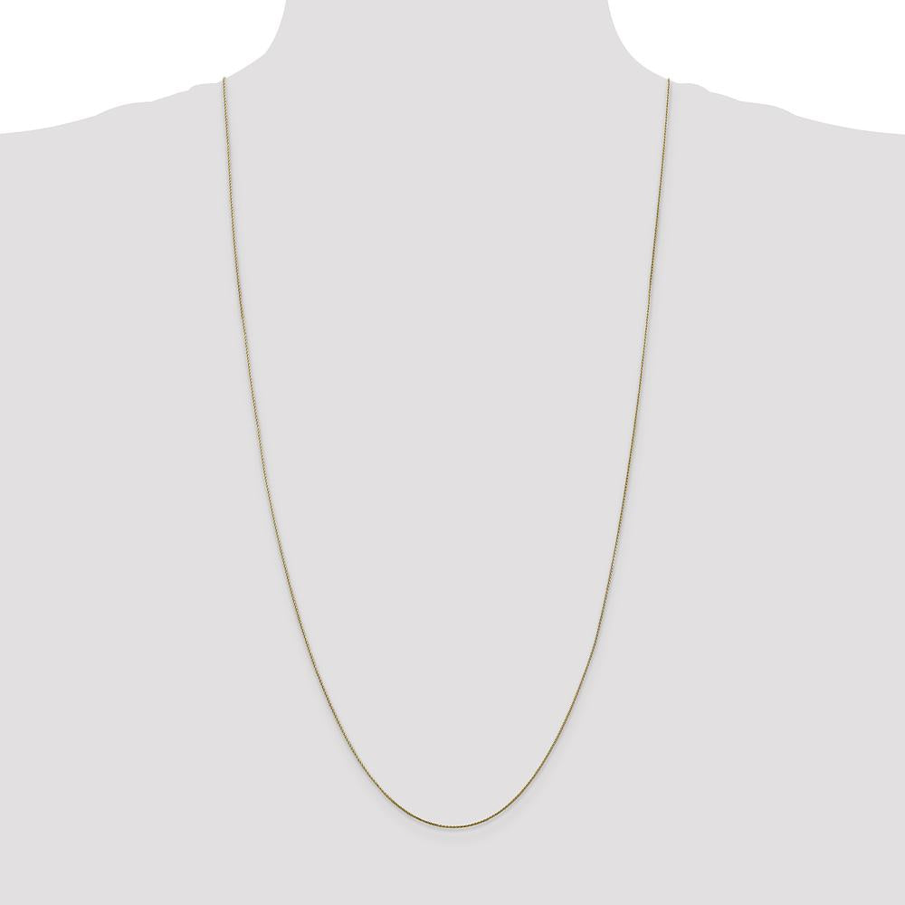 14K Yellow Gold 30" Diamond-Cut Spiga Chain Necklace with Lobster Clasp by Oro Pregiato