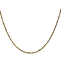 14K Yellow Gold 30" Diamond-Cut Spiga Chain Necklace with Lobster Clasp by Oro Pregiato