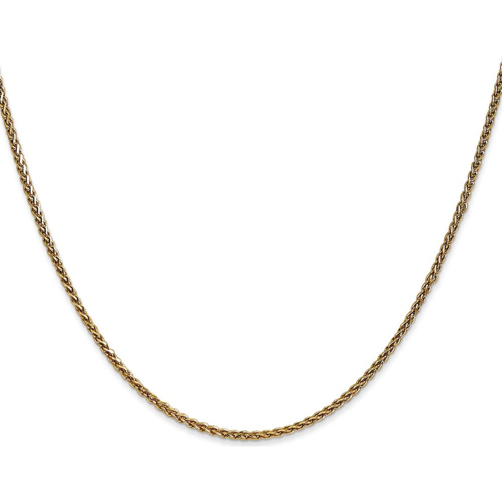 14K Yellow Gold 30" Diamond-Cut Spiga Chain Necklace with Lobster Clasp by Oro Pregiato