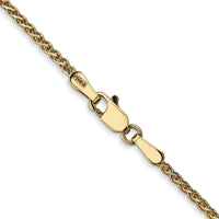 14K Yellow Gold 30" Diamond-Cut Spiga Chain Necklace with Lobster Clasp by Oro Pregiato