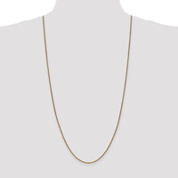 14K Yellow Gold 30" Diamond-Cut Spiga Chain Necklace with Lobster Clasp by Oro Pregiato