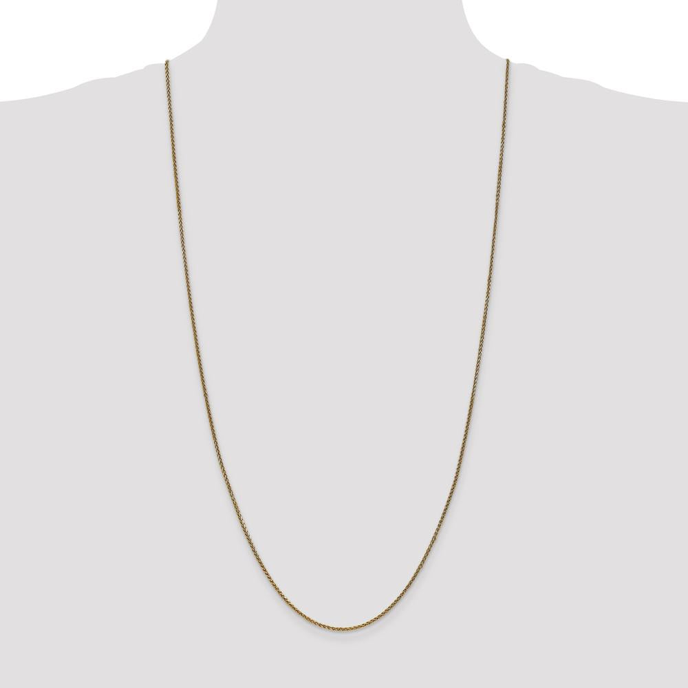 14K Yellow Gold 30" Diamond-Cut Spiga Chain Necklace with Lobster Clasp by Oro Pregiato