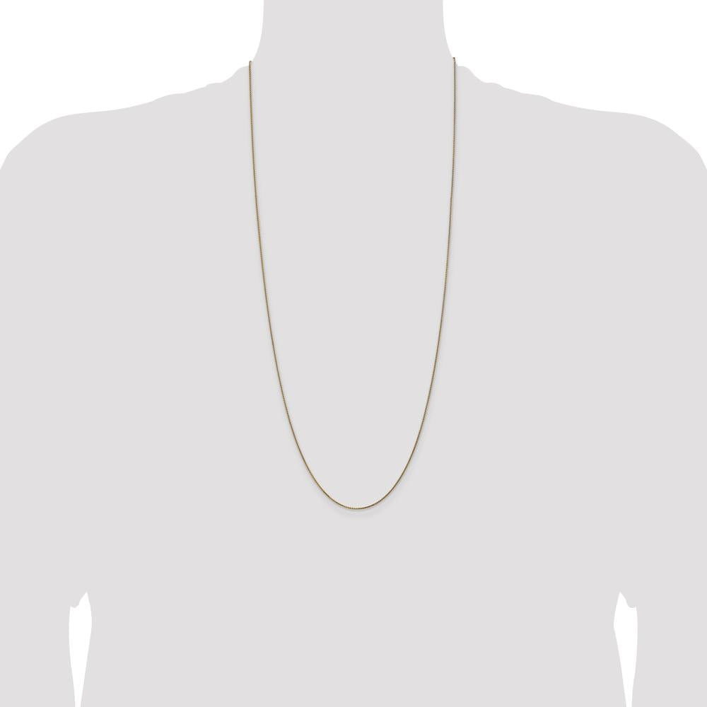 14K Yellow Gold 30" Diamond-Cut Spiga Chain with Spring Ring Clasp by Oro Pregiato