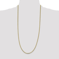 14K Yellow Gold 30" Flat Beveled Curb Chain Necklace with Lobster Clasp by Oro Pregiato