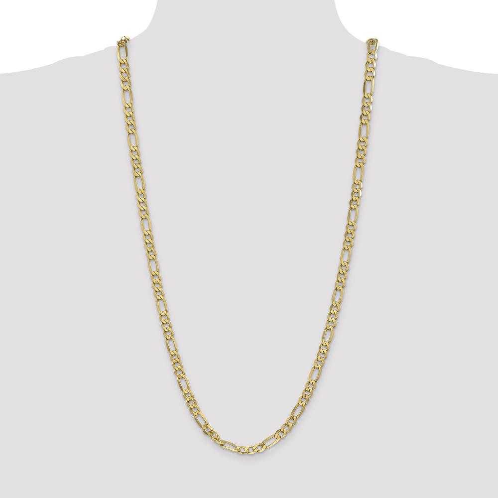 14K Yellow Gold 30" Flat Figaro Chain - 6.25mm Width with Lobster Clasp by Oro Pregiato