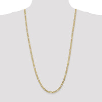 14K Yellow Gold 30" Flat Figaro Chain Necklace - 4.75mm Width by Oro Pregiato