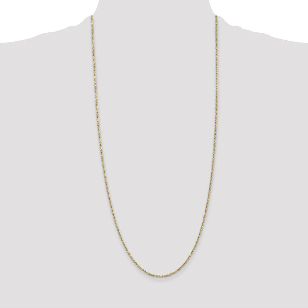 14K Yellow Gold 30" Forzantine Cable Chain with Lobster Clasp by Oro Pregiato