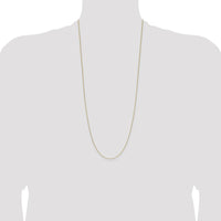 14K Yellow Gold 30" Forzantine Diamond-Cut Cable Chain - 1mm Width by Oro Pregiato