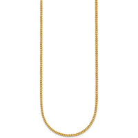 14K Yellow Gold 30" Franco Chain Necklace - 1.5mm Width with Lobster Clasp by Oro Pregiato