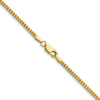 14K Yellow Gold 30" Franco Chain Necklace - 1.5mm Width with Lobster Clasp by Oro Pregiato