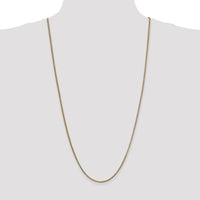14K Yellow Gold 30" Franco Chain Necklace - 1.5mm Width with Lobster Clasp by Oro Pregiato