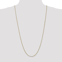 14K Yellow Gold 30" Franco Chain Necklace - 1mm Width with Lobster Clasp by Oro Pregiato