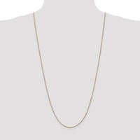 14K Yellow Gold 30" Franco Chain with Lobster Clasp - 0.9mm Width by Oro Pregiato
